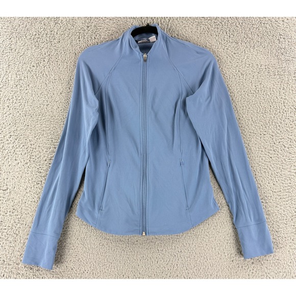 Athleta Jackets & Blazers - Athleta Salutation Jacket Womens S Blue Full Zip Activewear Stretch 657490-03